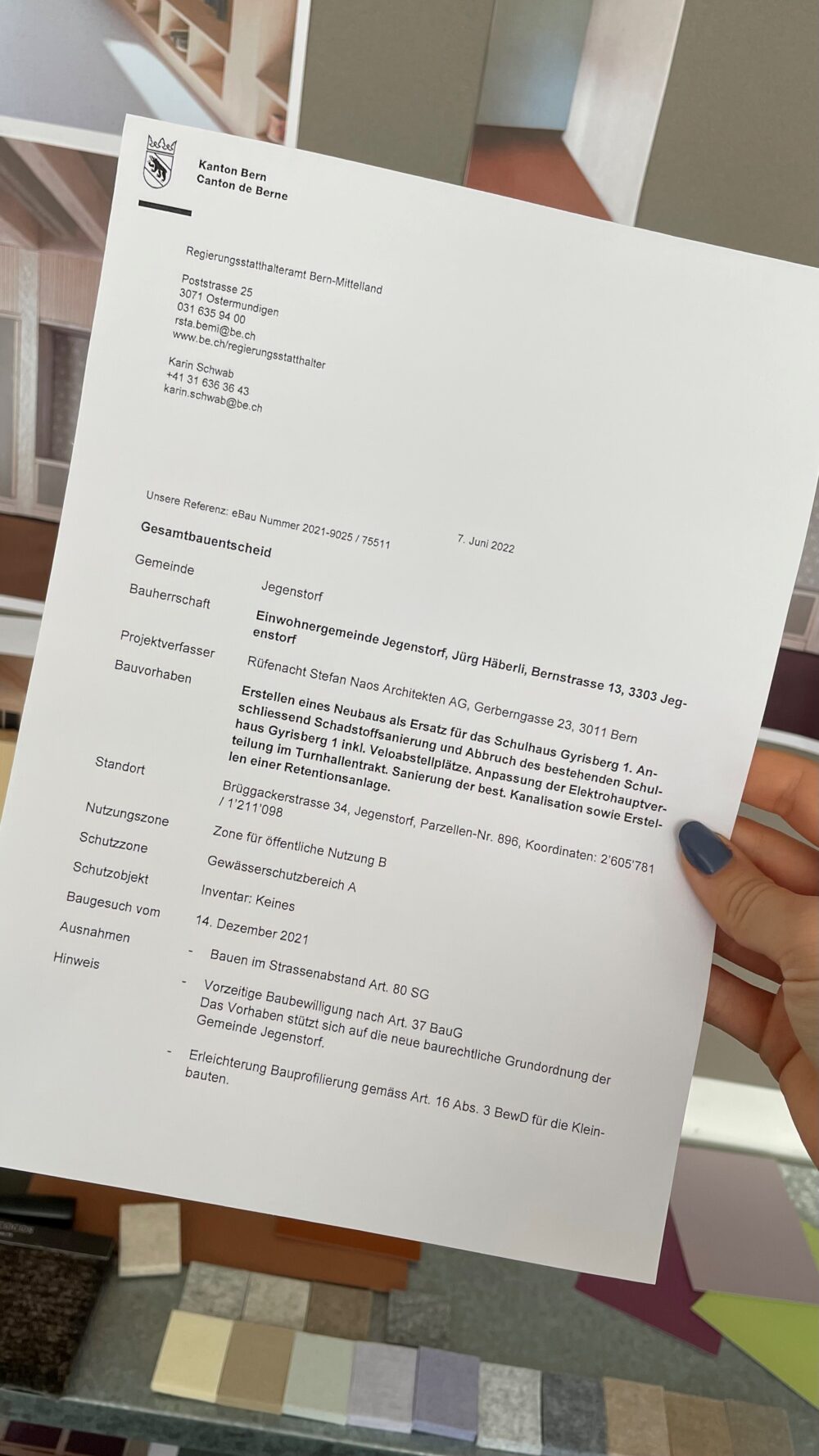 2022 07 Baubewilligung Jegenstorf