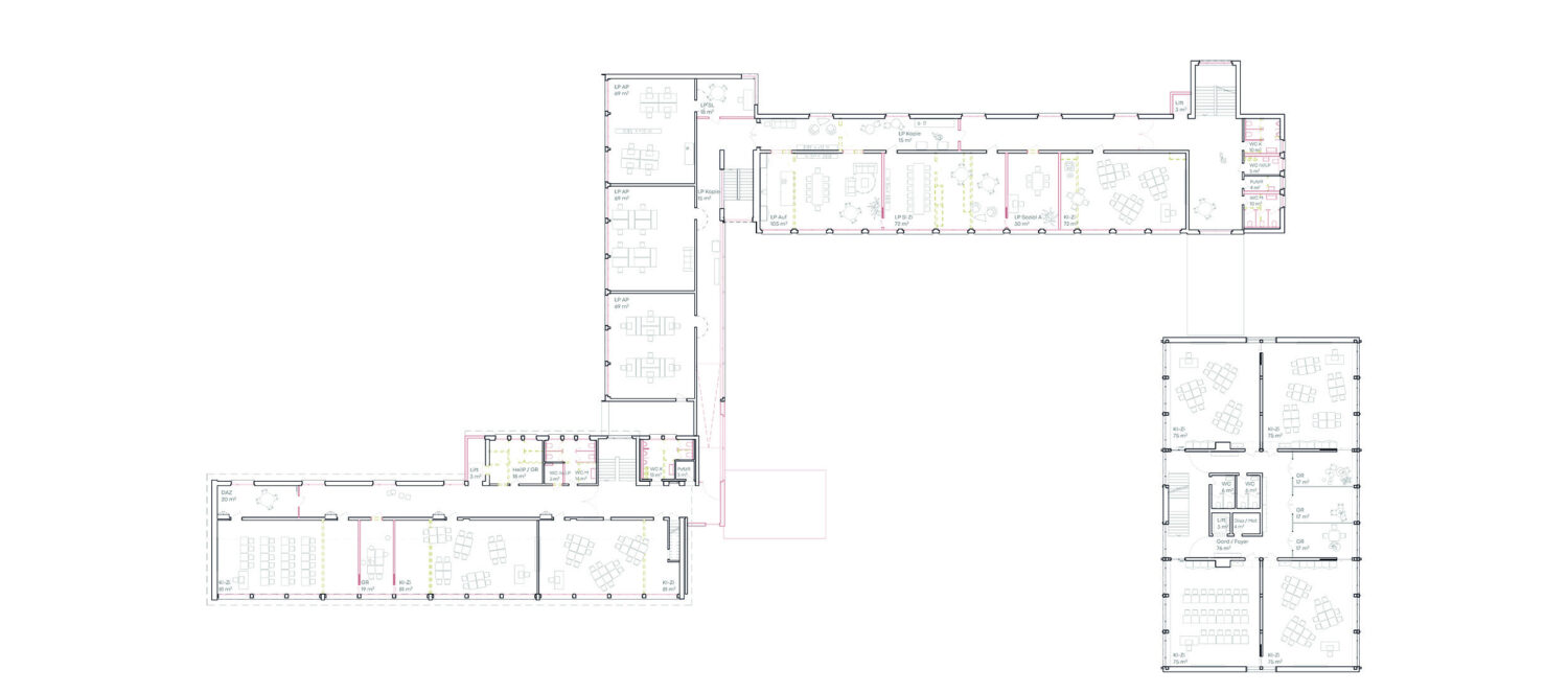 Schule Bodenacker Grundriss 1 OG