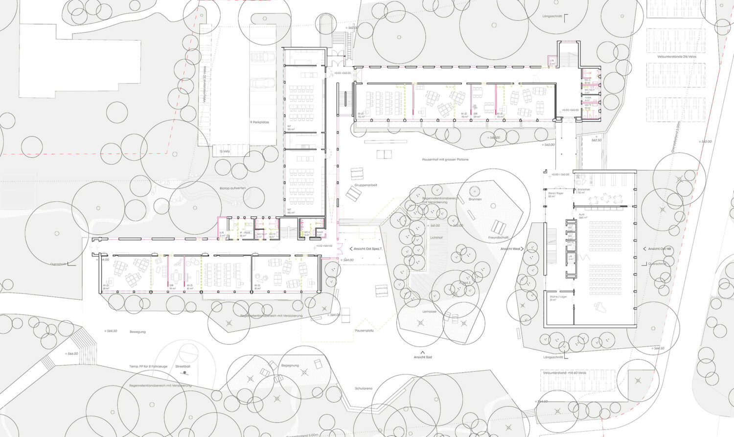 Schule Bodenacker Grundriss EG