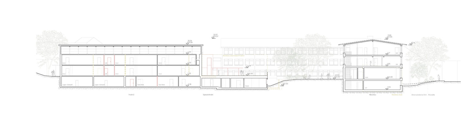 Schule Bodenacker Schnitt A