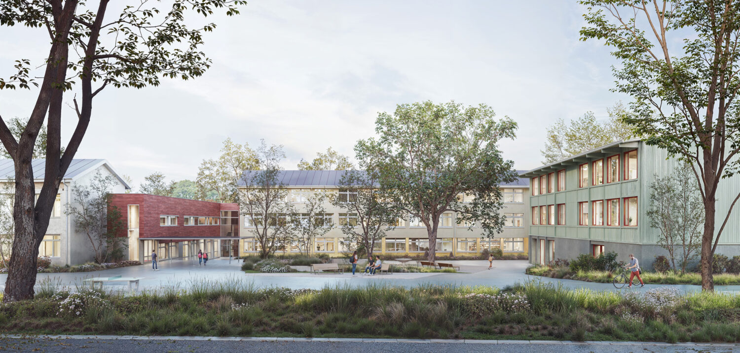 Schule Bodenacker Visualisierung aussen 1 breit