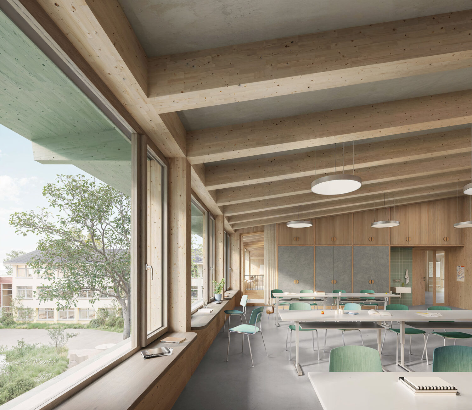 Schule Bodenacker Visualisierung innen